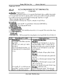 Giáo án Ngữ văn 8 - Tiết 119: Lựa chọn trật tự từ trong câu (Luyện tập) - Năm học 2006-2007 - Dương Thị Thảo Trang