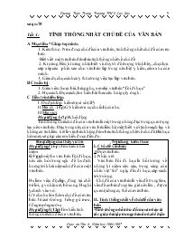 Giáo án Ngữ văn 8 - Tiết 4: Tính thống nhất chủ đề của văn bản - Năm học 2006-2007 - Dương Thị Thảo Trang
