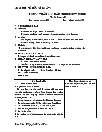 Giáo án Nghề phổ thông Tin học Lớp 8 - Tuần 1