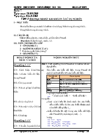 Giáo án Tin học 8 - Tiết 13, Bài thực hành 3: Khai báo và sử dụng biến - Năm học 2010-2011 - Nguyễn Thị Bình