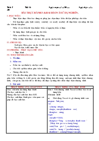 Giáo án Tin học 8 - Tiết 13, Bài thực hành 3: Khai báo và sử dụng biến - Năm học 2010-2011 - Lê Hoàng Minh