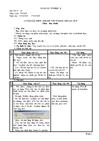 Giáo án Tin học 8 - Tiết 18: Luyện gõ phím nhanh với Finger Break Out (Phần thực hành) - Năm học 2009-2010