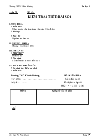 Giáo án Tin học 8 - Tiết 19: Kiểm tra 1 tiết: Bài số 1 - Năm học 2009-2010 - Ngô Thị Thùy Dung