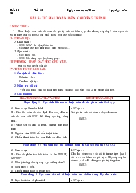 Giáo án Tin học 8 - Tiết 22, Bài 5: Từ bài to