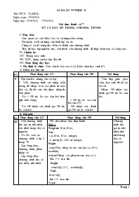 Giáo án Tin học 8 - Tiết 23, Bài thực hành số 7: Xử lý dãy số trong chương trình - Năm học 2009-2010