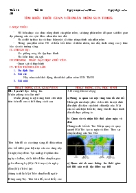 Giáo án Tin học 8 - Tiết 26: Tìm hiểu thời gian với phần mềm Sun Times - Năm học 2010-2011 - Lê Hoàng Minh