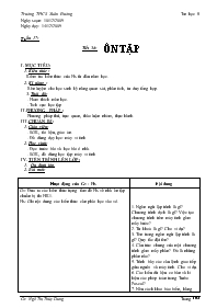 Giáo án Tin học 8 - Tiết 34: Ôn tập - Năm học 2009-2010 - Ngô Thị Thùy Dung