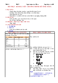 Giáo án Tin học 8 - Tiết 9, Bài thực hành 2: Viết chương trình để tính toán - Năm học 2010-2011 - Lê Hoàng Minh