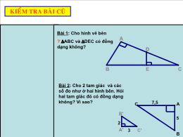 Bài giảng Hình học 8 - Bài 8: Các trường hợp đồng dạng của tam giác vuông