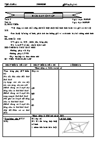 Giáo án Hình học 8 - Tiết 13: Luyện tập - Năm học 2009-2010 - Phạm Duy Linh