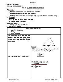 Giáo án Hình học 8 - Tiết 29, Bài 3: Diện tích tam giác - Năm học 2010-2011 - Phạm Mạnh Hùng