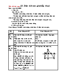 Giáo án Hình học 8 - Tiết 29, Bài 3: Diện tích tam giác (Tiếp theo) - Năm học 2005-2006