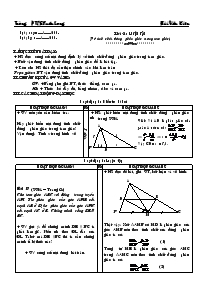 Giáo án Hình học 8 - Tiết 41: Luyện tập (Về tính chất đường phân giác trong tam giác) - Bùi Văn Kiên