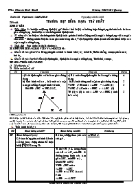 Giáo án Hình học 8 - Tiết 44: Trường hợp đồng
