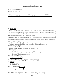 Giáo án Hình học Lớp 8 - Tiết 10, Bài 7: Hình