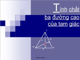 Bài giảng Hình học 7: Tính chất ba đường cao của tam giác