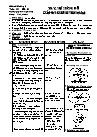 Giáo án Hình học 9 - GV: Nguyễn Tấn Thế Hoàng - Tiết 31: Vị trí tương đối của hai đường tròn (tiếp)
