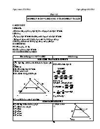 Bài soạn Hình học 8 tiết 38: Định lý đảo và hệ quả của định lý Talét