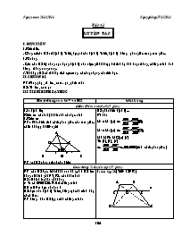 Bài soạn Hình học 8 tiết 41: Luyện tập