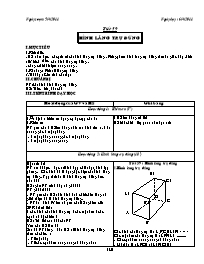 Bài soạn Hình học 8 tiết 59: Hình lăng trụ đứng