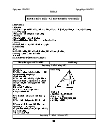 Bài soạn Hình học 8 tiết 63: Hình chóp đều và hình chóp cụt đều