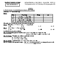 Đề kiểm tra chương I – Đại số 8 tiết 21