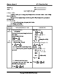 Giáo án Đại số khối 8 tiết 51: Luyện tập