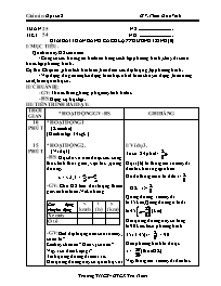 Giáo án Đại số khối 8 tiết 52, 53: Giải bài toán bằng cách lập phương trình (tt) - Luyện tập