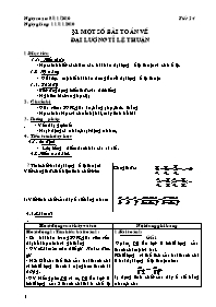 Giáo án Đại số lớp 7 tiết 24: Một số bài toán về đại lượng tỉ lệ thuận