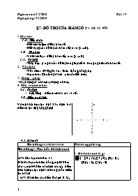 Giáo án Đại số lớp 7 tiết 39: Đồ thị của hàm số y = ax (a khác 0)