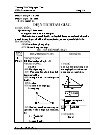 Giáo án Hình học 8 - THCS Nguyễn Hiền - Tiết 29: Diện tích tam giác