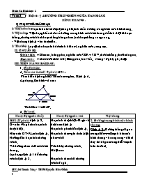 Giáo án Hình học 8 - THCS Nguyễn Hữu Cảnh - Tiết 6: Đường trung bình của tam giác, hình thang