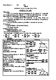 Giáo án môn Hình 8 tiết 38: Định lý đảo và hệ quả của định lý Ta-Lét
