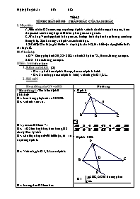 Giáo án môn Hình 8 tiết 41: Tính chất đường phân giác của tam giác