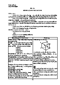 Giáo án môn Hình 8 tiết 59: Hình lăng trụ đứng