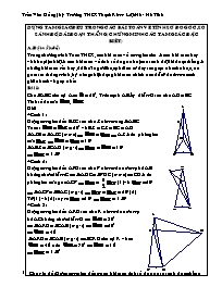 Bồi dưỡng học sinh giỏi môn Toán 8 - Dựng tam giác đều trong các bài toán về tính số đo góc, so sánh độ dài đoạn thẳng (chứng minh các tam giác đặc biệt)
