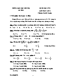 Đề thi học kỳ II môn Toán lớp 8 - Phòng giáo dục Đức Thọ Hà Tĩnh