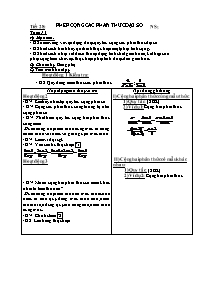 Giáo án Đại số lớp 8 năm 2006 - Tiết 28: Phép cộng các phân thức đại số
