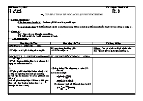 Giáo án môn Đại số khối 8 - Huỳnh Thanh Minh 