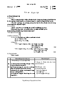 Giáo án môn Đại số khối 8 - Nguyễn Anh Sơn - Tiết 12: Luyện tập