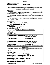 Giáo án môn Đại số khối 8 - Trường THCS Hầu Thào - Tiết 13: Phân tích đa thức thành nhân tử bằng cách phối hợp nhiều phương pháp