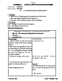 Giáo án môn Đại số khối 8 - Trường THCS Hầu Thào - Tiết 18: Nhân đơn thức với đa thức