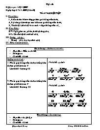 Giáo án môn Đại số khối 8 - Trường THCS Hầu Thào - Tiết 27: Luyện tập