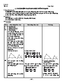 Giáo án môn Hình học lớp 8 - Lê Bá Phước - Tiết 42: Khái niệm hai tam giác đồng dạng