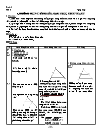 Giáo án môn Hình học lớp 8 - Lê Bá Phước - Tiết 5: Đường trung bình của tam giác, hình thang