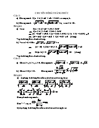Một số chuyên đề Toán - Chuyên đề Bất đẳng th