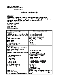 Thiết kế giáo án Đại số 8 - Tiết 29: Luyện tập