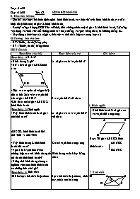Thiết kế giáo án Hình học 8 - Tiết 12: Hình bình hành