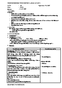 Giáo án lớp 2 môn Toán, tuần 30 - Trường tiểu học Vĩnh Nguyên 2