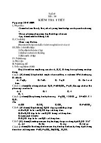 Giáo án môn Hóa hoc lớp 9 năm 2009 - Tiết 10: